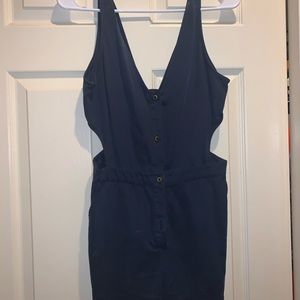 Blue cut out romper
